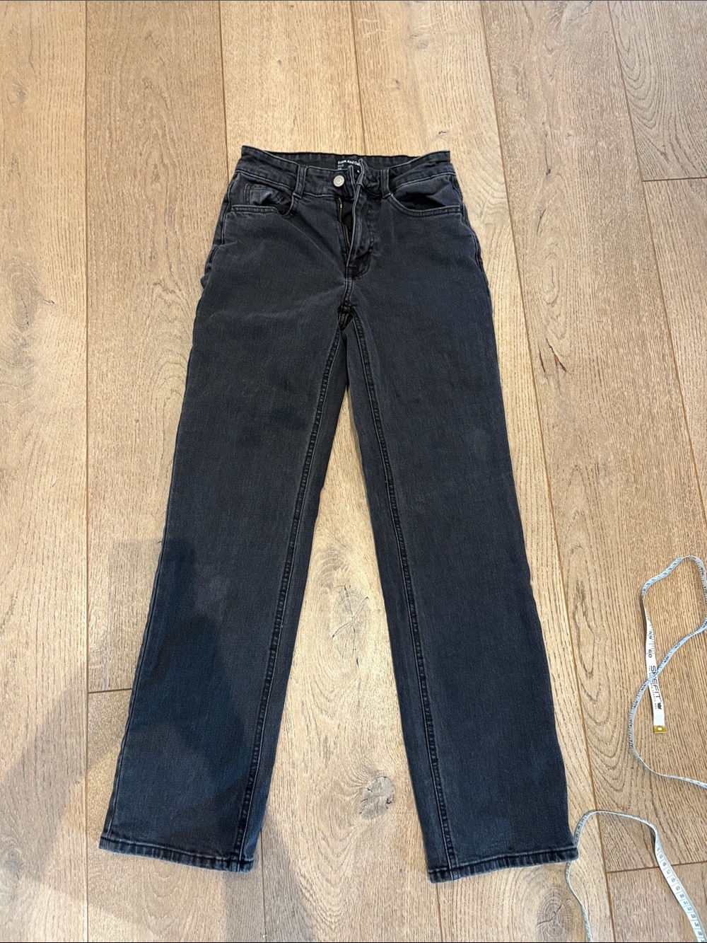 Frank And Oak Marianne Straight Fit Jeans Women’s Size 25 Faded Black